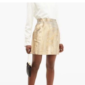 NWT RACIL Gina metallic moire Lurex mini skirt